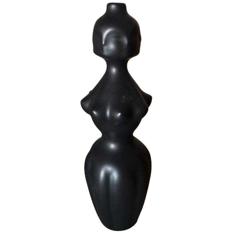 Декоративная ваза OLYMPIA VASE Black Vase Черный Декоративная ваза OLYMPIA VASE Black Vase Черный в Костроме | Loft Concept