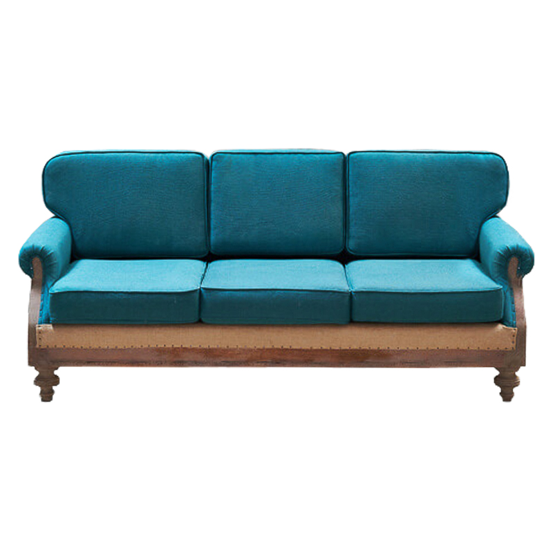 Диван Deconstructed Sofa turquoise Linen triple Коричневый Бирюзовый Диван Deconstructed Sofa turquoise Linen triple Коричневый Бирюзовый в Костроме | Loft Concept