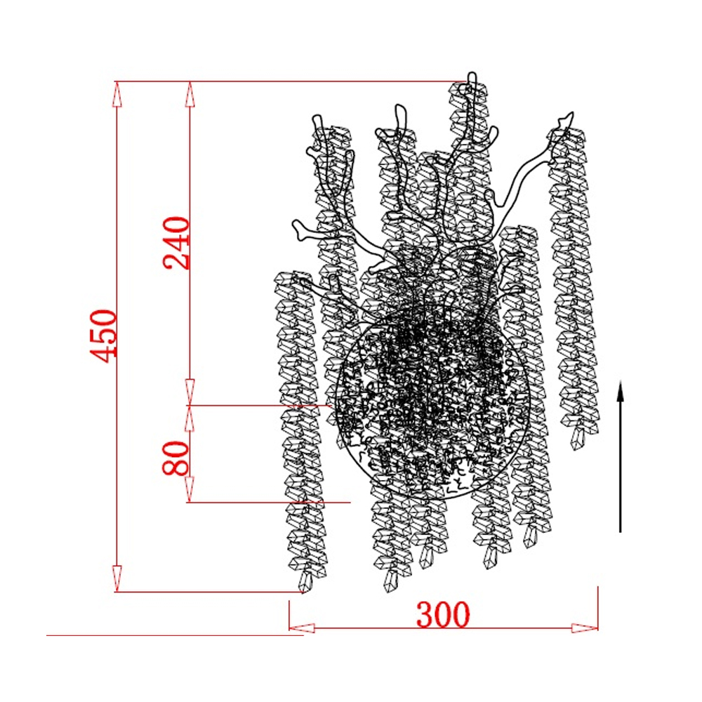 Бра на ветвистым серебрянном каркасе со стеклянными подвесами Raceme в Костроме