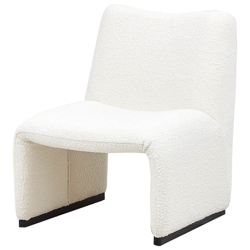 Кресло белое Cress White Boucle Collection Armchair Белый Кресло белое Cress White Boucle Collection Armchair Белый в Костроме | Loft Concept