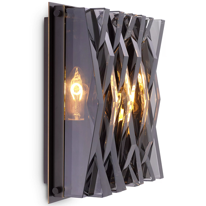 Бра Wall Lamp Nuvola S Smoke Латунь Стекло Смок Бра Wall Lamp Nuvola S Smoke Латунь Стекло Смок в Костроме | Loft Concept