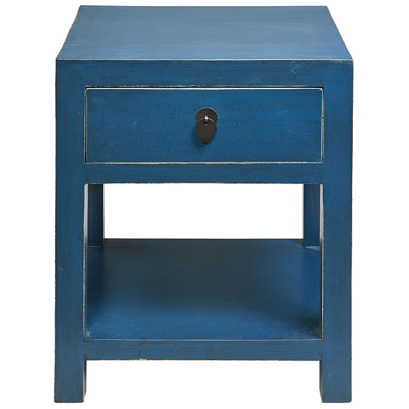 Тумба деревянная Tamsin Nightstand Blue Синий в Костроме | Loft Concept 
