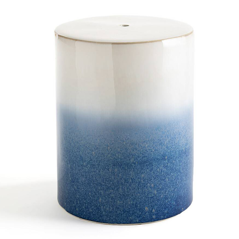 Керамический табурет Ombre Ceramic stool Белый Голубой Керамический табурет Ombre Ceramic stool Белый Голубой в Костроме | Loft Concept