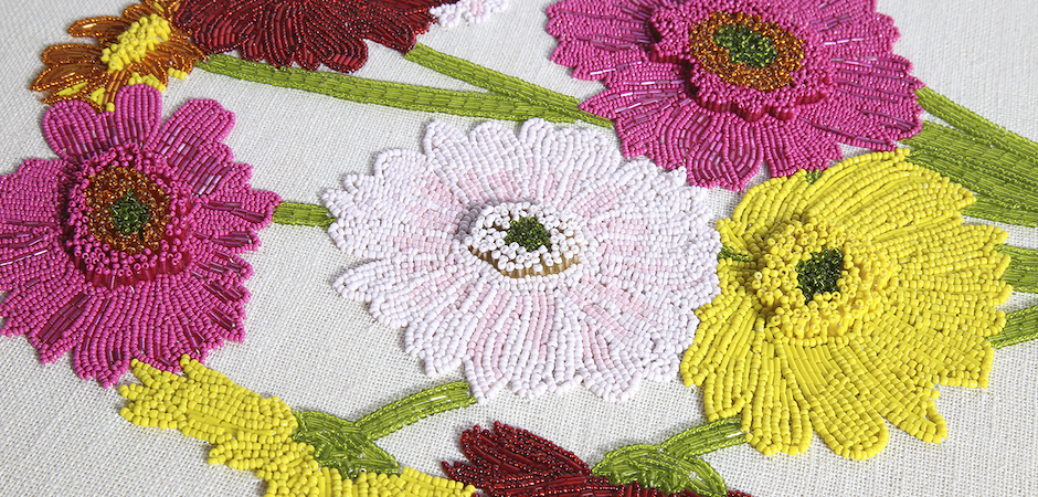 Панно Jonathan Adler FLOWER BEADED WALL ART Панно Jonathan Adler FLOWER BEADED WALL ART - Loft-Concept в Костроме