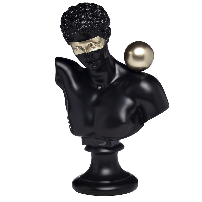 Статуэтка Antique Bust man Золотой Черный Статуэтка Antique Bust man Золотой Черный в Костроме | Loft Concept