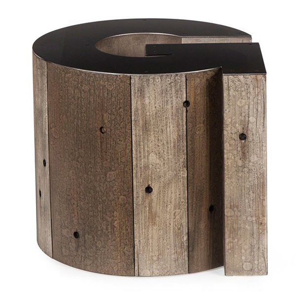 Столик Wooden Alphabet G Side Table Графит Коричневый Столик Wooden Alphabet G Side Table Графит Коричневый в Костроме | Loft Concept