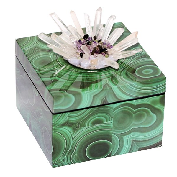 Шкатулка stone Flower Malachite Малахит (зеленый) Шкатулка stone Flower Malachite Малахит (зеленый) в Костроме | Loft Concept