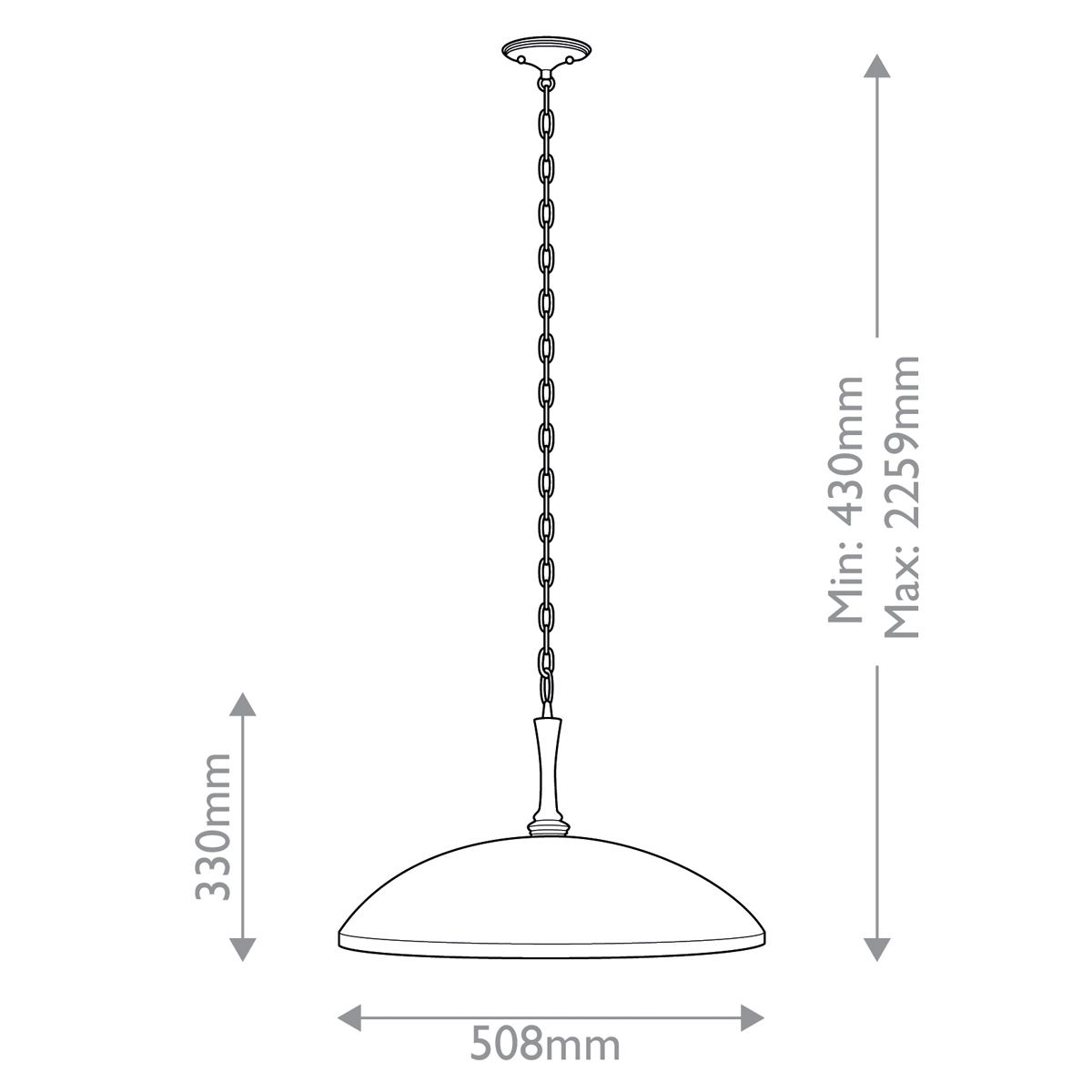 Подвесной светильник с широким куполообразным плафоном Kichler в Костроме