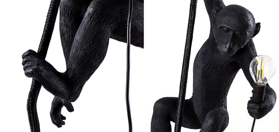 Подвесной светильник SELETTI MONKEY LAMP CEILING VERSION Black Подвесной светильник SELETTI MONKEY LAMP CEILING VERSION Black - Loft-Concept в Костроме