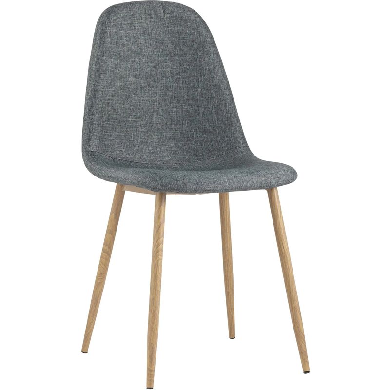 Стул Archie Chair Серая Рогожка Деревянные ножки Серый Древесина Стул Archie Chair Серая Рогожка Деревянные ножки Серый Древесина в Костроме | Loft Concept