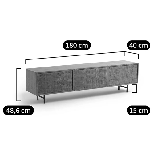ТВ-тумба с декором из ротанга Pansy Rattan TV Stand ТВ-тумба с декором из ротанга Pansy Rattan TV Stand в Костроме