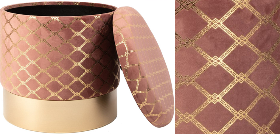 Пуф PUF Upholstery Gold Mesh розовый Пуф PUF Upholstery Gold Mesh розовый - Loft-Concept в Костроме