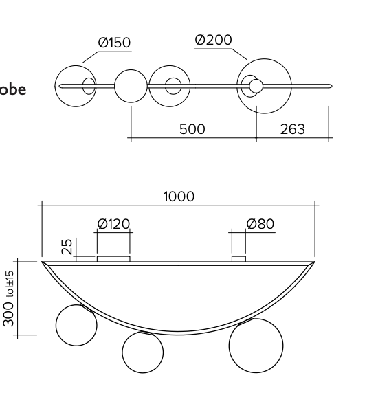 Потолочный светильник Atelier Areti Girlande Ceiling Crescent 3 Потолочный светильник Atelier Areti Girlande Ceiling Crescent 3 в Костроме