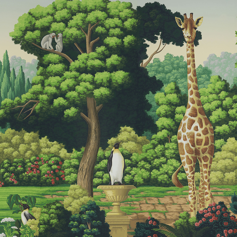 Обои ручная роспись Magical Menagerie Special Colourway on scenic paper Обои ручная роспись Magical Menagerie Special Colourway on scenic paper в Костроме | Loft Concept