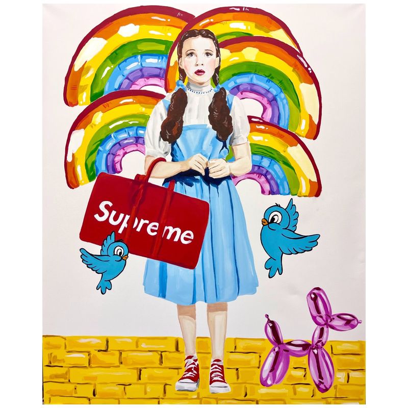 Картина Dorothy with Supreme Bag and Blue Birds Мульти Картина Dorothy with Supreme Bag and Blue Birds Мульти в Костроме | Loft Concept