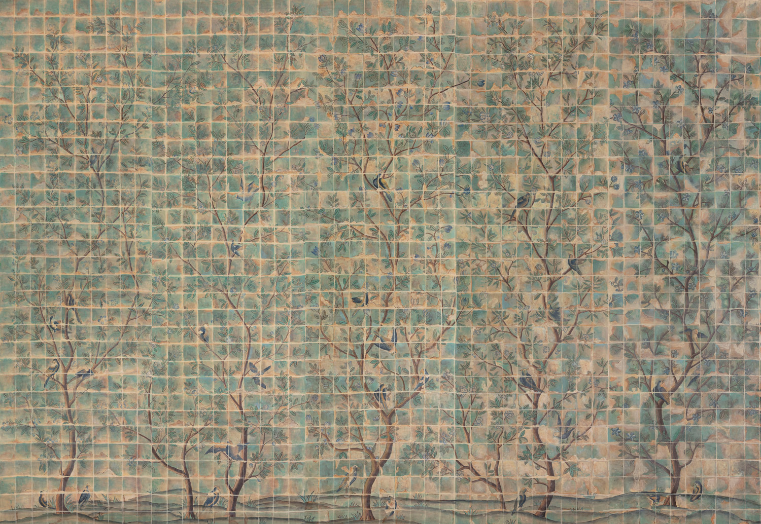 Обои ручная роспись Braganza Standard colourway on dyed paper Обои ручная роспись Braganza Standard colourway on dyed paper - постер Loft-Concept в Костроме