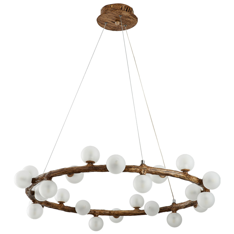 Люстра Circular Branch Chandelier Коричневый Белый Люстра Circular Branch Chandelier Коричневый Белый в Костроме | Loft Concept