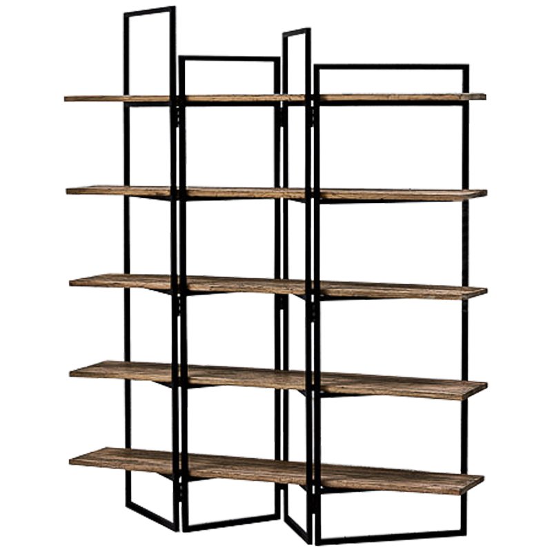 Стеллаж Luigi Loft Rack Черный Коричневый Стеллаж Luigi Loft Rack Черный Коричневый в Костроме | Loft Concept