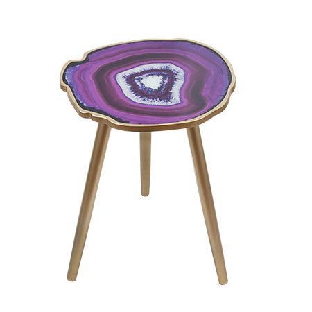 Кофейный стол Imitation Agate Fuchsia Латунь Фиолетовый Кофейный стол Imitation Agate Fuchsia Латунь Фиолетовый в Костроме | Loft Concept