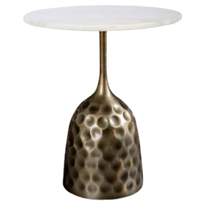 Приставной стол Cluster Surface Bronze White Stone Side Table Античная Бронза Белый Приставной стол Cluster Surface Bronze White Stone Side Table Античная Бронза Белый в Костроме | Loft Concept