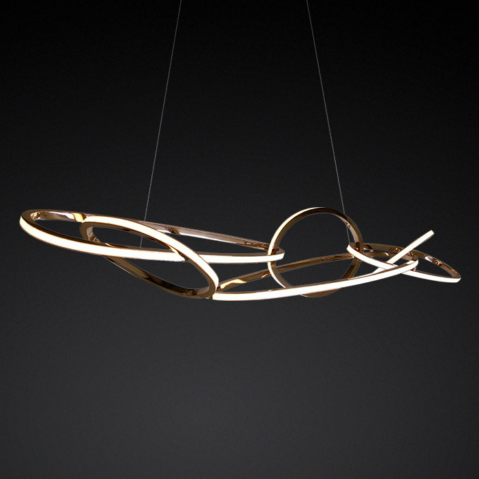 Unfolded Hanging Light Sculpture by Niamh Barry Глянцевое золото Unfolded Hanging Light Sculpture by Niamh Barry Глянцевое золото в Костроме | Loft Concept