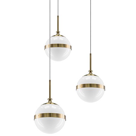 Подвесной светильник Peggy Single Pendant Light 3 Gold Белый Бронза Подвесной светильник Peggy Single Pendant Light 3 Gold Белый Бронза в Костроме | Loft Concept