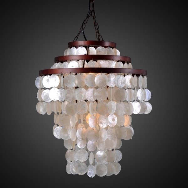 Люстра RH Capiz Three-Tier Chandelier Antic Iron   в Костроме | Loft Concept 