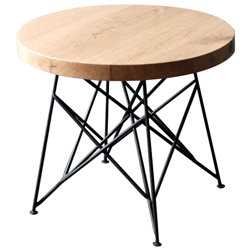 Кофейный стол Kinney Industrial Metal Rust Coffee Table Светлый дуб Черный в Костроме | Loft Concept 