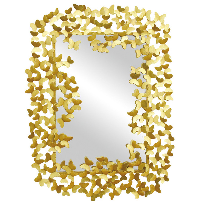 Зеркало Golden Butterflies Mirror Золотой Зеркало Golden Butterflies Mirror Золотой в Костроме | Loft Concept