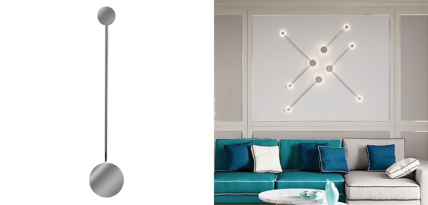 Бра Pin Wall Light Chrome 55 - фото