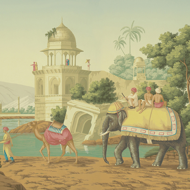 Обои ручная роспись Early Views of India Verdoyant on scenic paper Обои ручная роспись Early Views of India Verdoyant on scenic paper в Костроме | Loft Concept