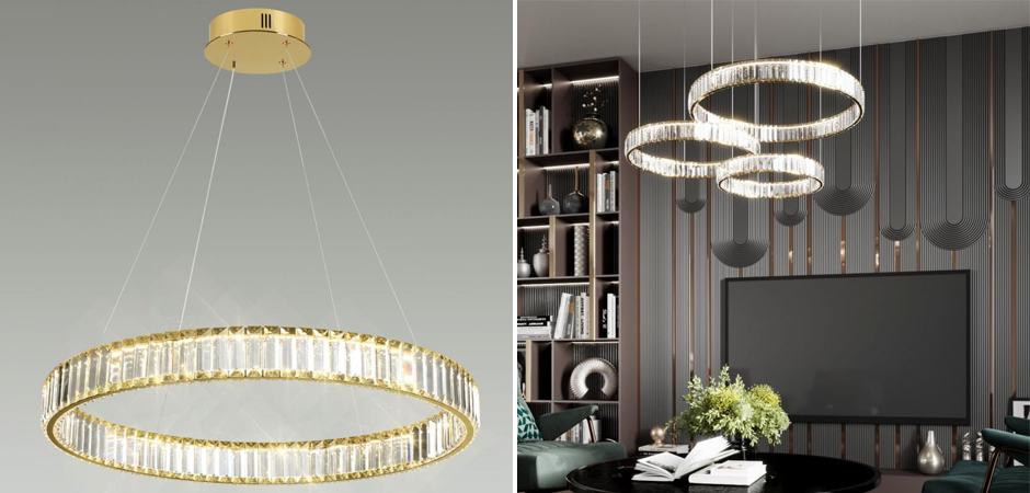 Люстра Хрустальная Ring Horizontal 1 кольцо Люстра Хрустальная Ring Horizontal 1 кольцо - Loft-Concept в Костроме