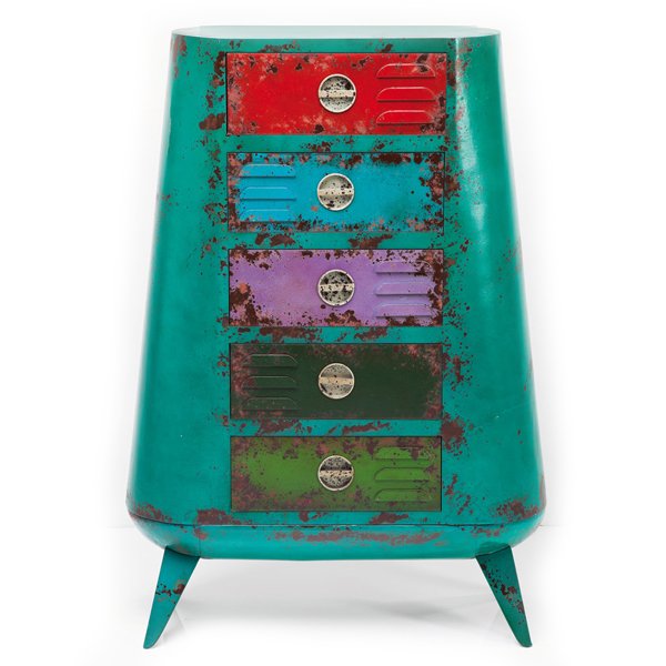 Комод металлический с цветными ящиками Retro Futurismo chest V Мульти Комод металлический с цветными ящиками Retro Futurismo chest V Мульти в Костроме | Loft Concept