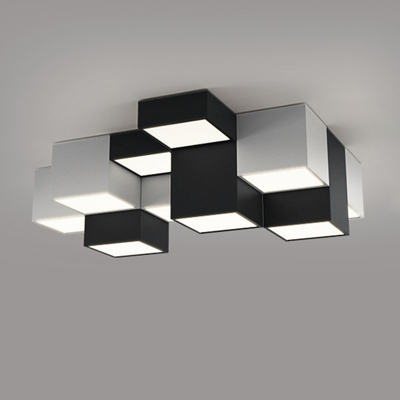 Комбинация из 12-ти геометрических потолочных светильников Twelve Geometric Lamps Черный Белый Комбинация из 12-ти геометрических потолочных светильников Twelve Geometric Lamps Черный Белый в Костроме | Loft Concept
