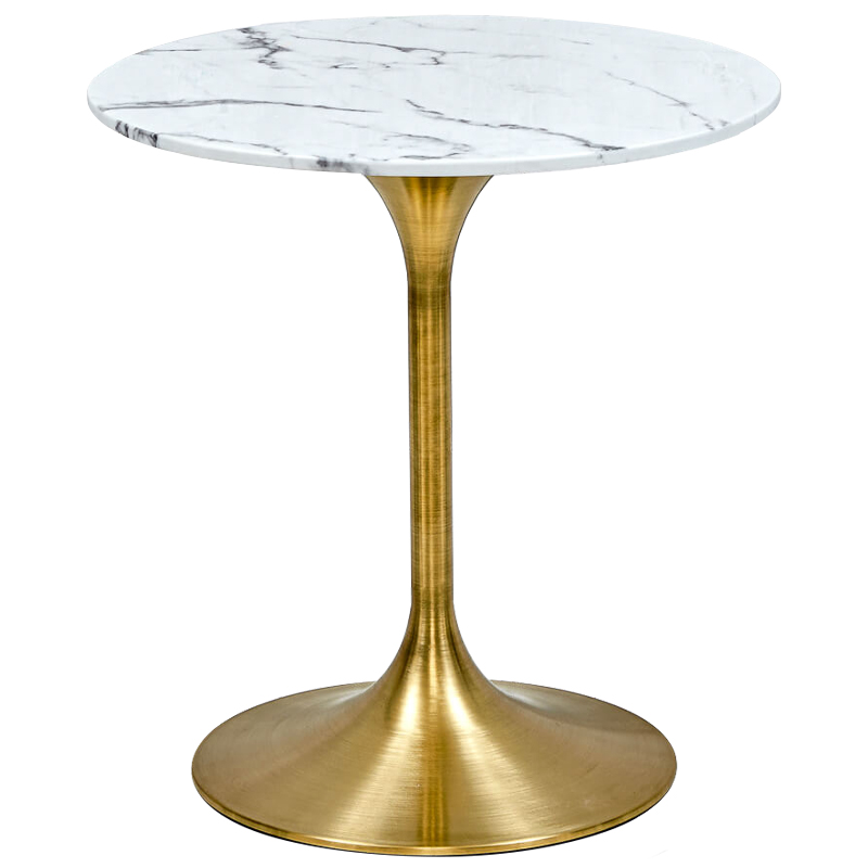 Обеденный стол Severino Dinner Table Глянцевое золото Белый Обеденный стол Severino Dinner Table Глянцевое золото Белый в Костроме | Loft Concept
