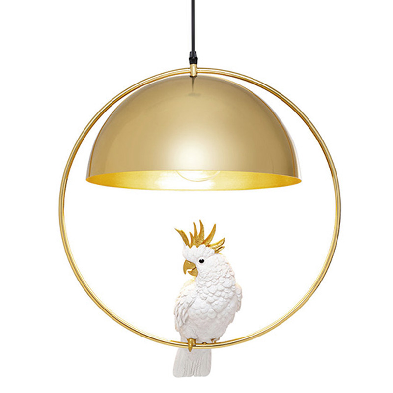 Подвесной Светильник Golden Circle Cockatoo Золотой Белый Подвесной Светильник Golden Circle Cockatoo Золотой Белый в Костроме | Loft Concept