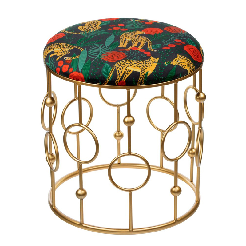 Пуф Bright PUF Print golden ring Мульти Золотой Пуф Bright PUF Print golden ring Мульти Золотой в Костроме | Loft Concept