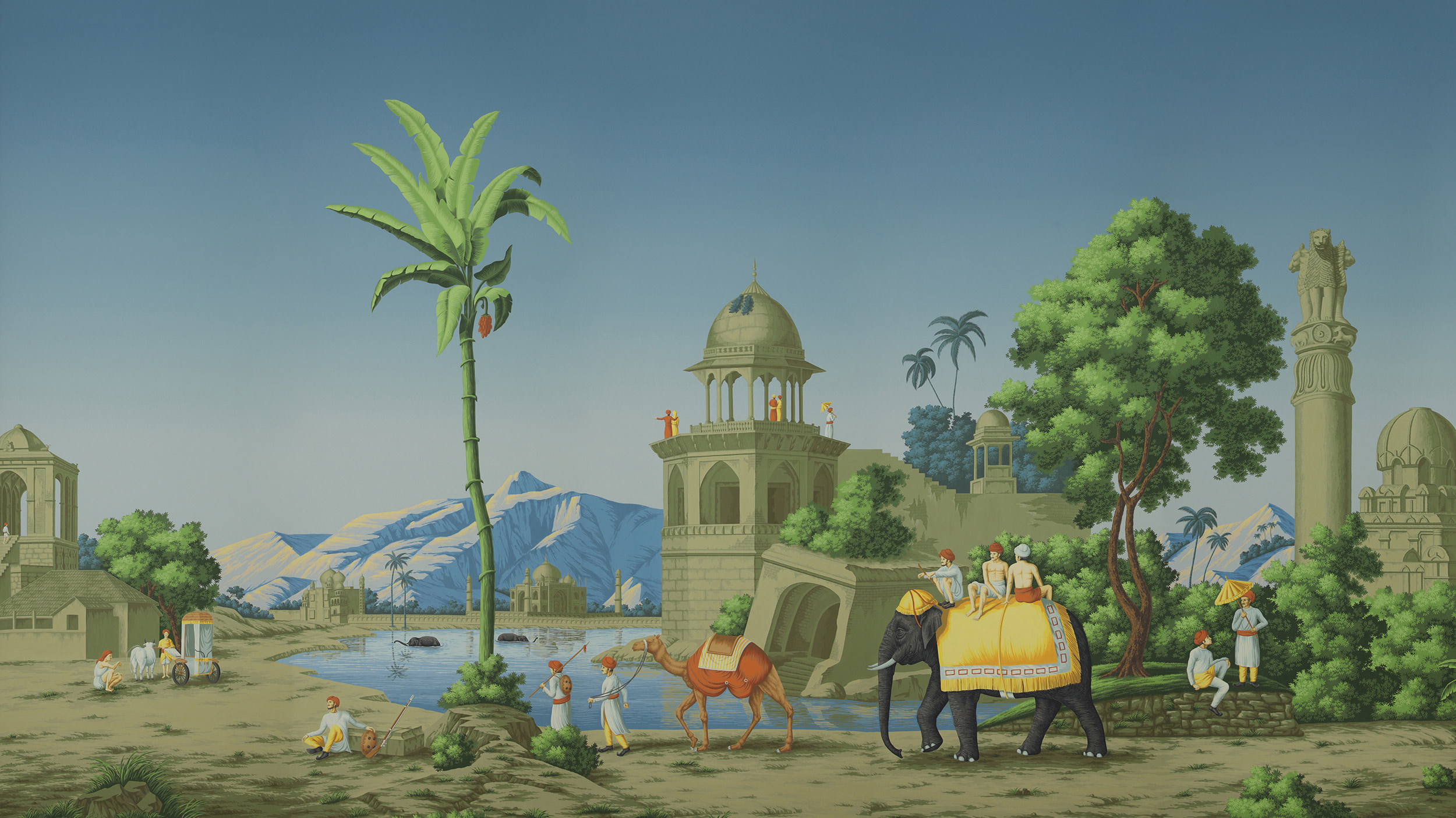 Обои ручная роспись Early Views of India Dufour on scenic paper Обои ручная роспись Early Views of India Dufour on scenic paper - постер Loft-Concept в Костроме