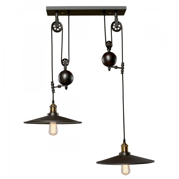 Люстра Loft Cone Pendant Balance Line 2 Винтажный черный Люстра Loft Cone Pendant Balance Line 2 Винтажный черный в Костроме | Loft Concept
