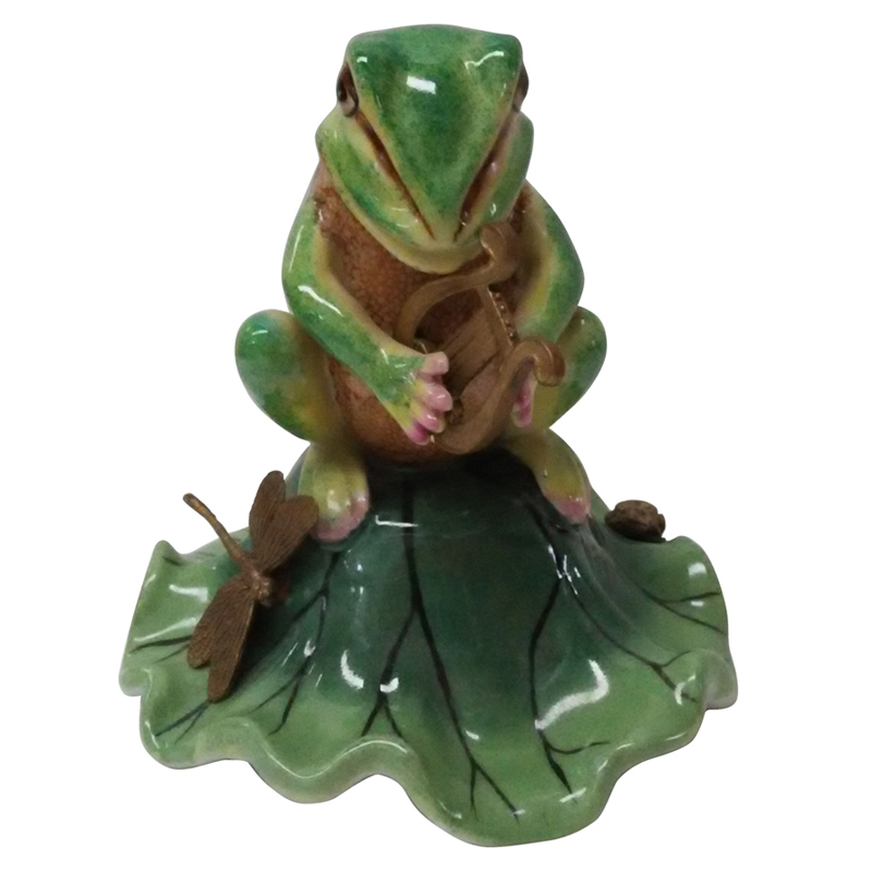Статуэтка Frog Lyrist Зеленый Золотой Статуэтка Frog Lyrist Зеленый Золотой в Костроме | Loft Concept