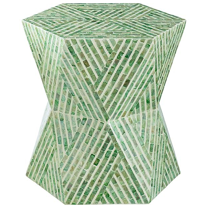 Приставной стол Geometric Green Зеленый Белый Приставной стол Geometric Green Зеленый Белый в Костроме | Loft Concept