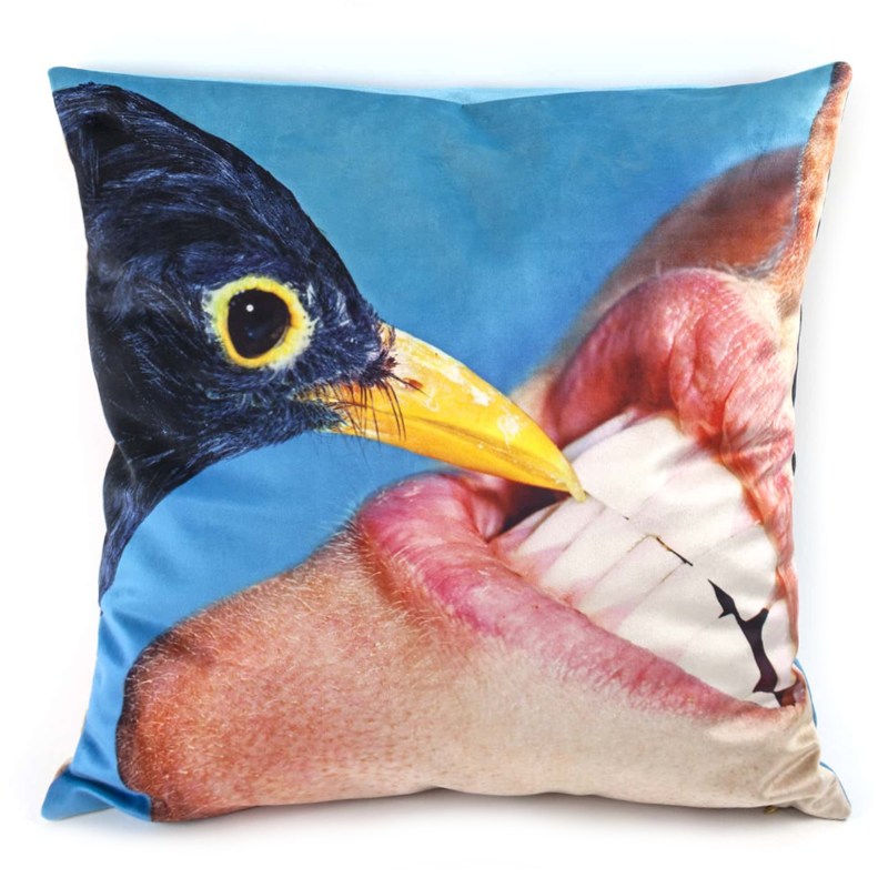 Подушка Seletti Cushion Crow Design Toiletpaper Голубой Подушка Seletti Cushion Crow Design Toiletpaper Голубой в Костроме | Loft Concept