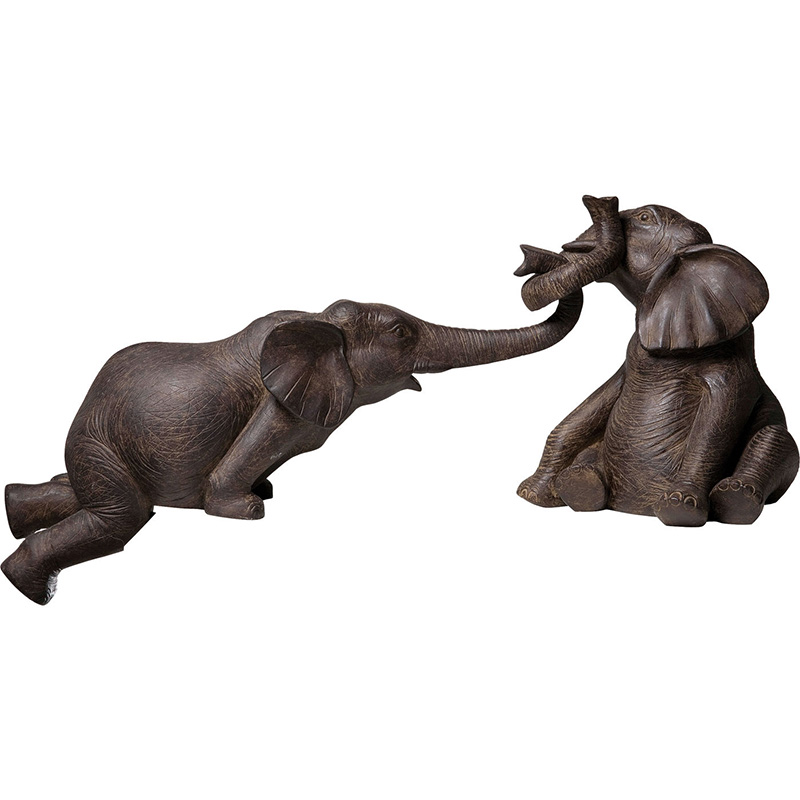 Статуэтка Two Elephants Коричневый Статуэтка Two Elephants Коричневый в Костроме | Loft Concept