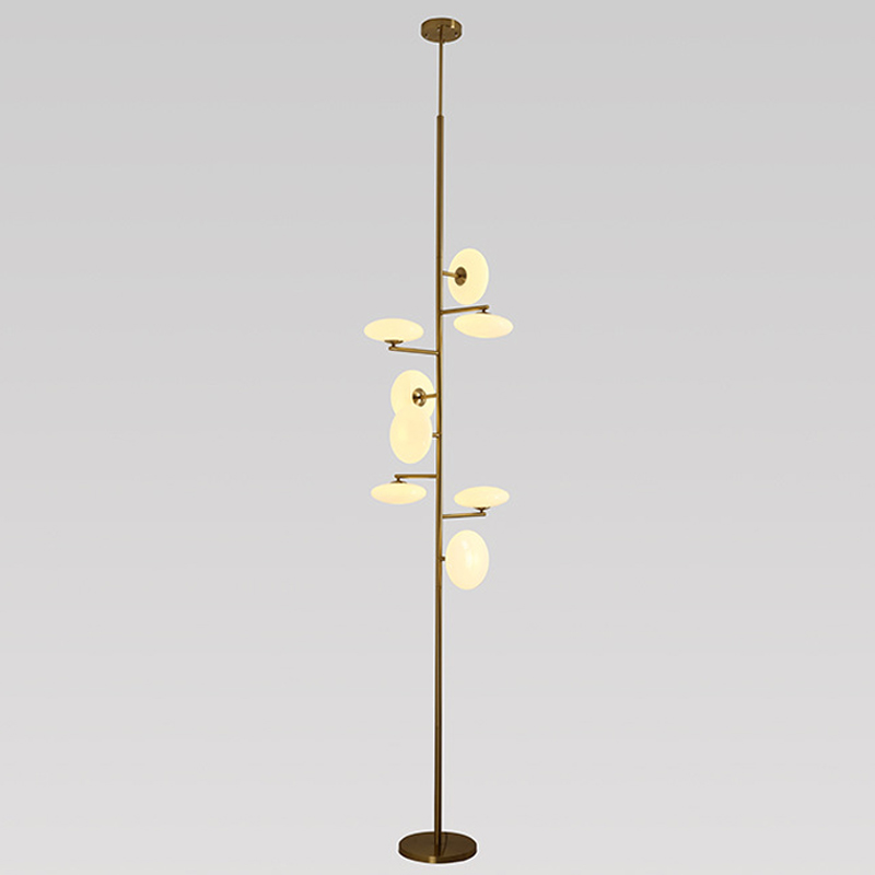 Торшер Seris Floor Lamp Латунь Белое матовое стекло Торшер Seris Floor Lamp Латунь Белое матовое стекло в Костроме | Loft Concept