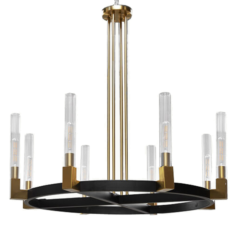 Люстра RH CANELLE Round Chandelier Brass and bronze Латунь Черный Люстра RH CANELLE Round Chandelier Brass and bronze Латунь Черный в Костроме | Loft Concept