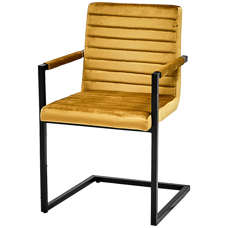 Стул с подлокотниками Dalak Stool yellow Черный Желтый Стул с подлокотниками Dalak Stool yellow Черный Желтый в Костроме | Loft Concept