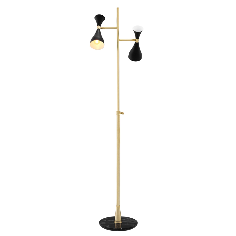 Торшер Eichholtz Floor Lamp Cordero Латунь Черный Мрамор Nero Черный Торшер Eichholtz Floor Lamp Cordero Латунь Черный Мрамор Nero Черный в Костроме | Loft Concept