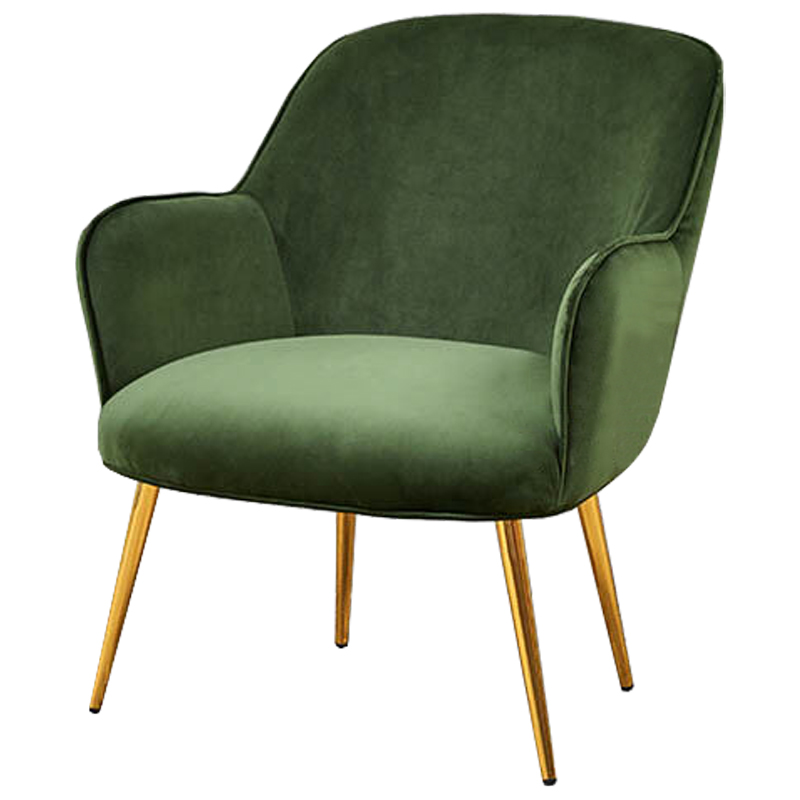 Кресло Waldeck Chair Green Зеленый Глянцевое золото Кресло Waldeck Chair Green Зеленый Глянцевое золото в Костроме | Loft Concept