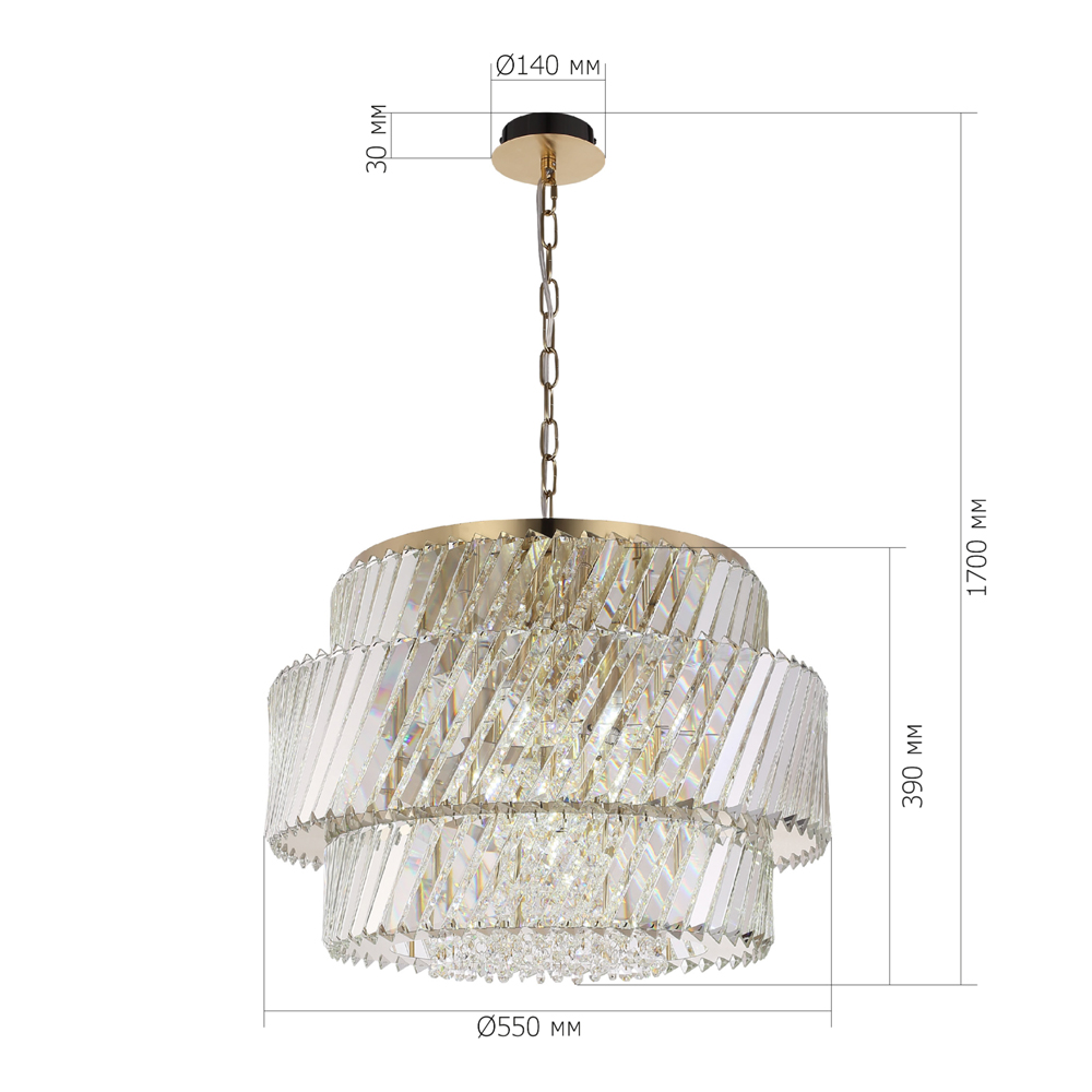 Люстра круглая в классическом обрамлении Light Connoisseurs Beauty в Костроме