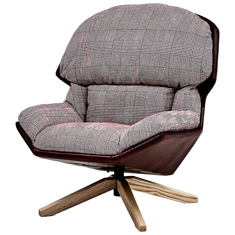 Кресло Parker Chair Бургундский красный Черно-белый Коричневый Кресло Parker Chair Бургундский красный Черно-белый Коричневый в Костроме | Loft Concept